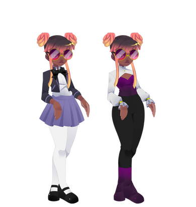 OC Domino (not my other oc with the same name) drawn in 3rd Art Style